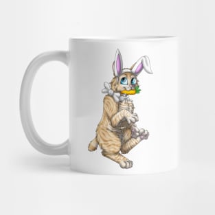 Bobtail BunnyCat: Cream Tabby (White) Mug